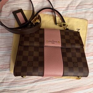 Louis Vuitton Brown & Pink Damier Crossbody Bag